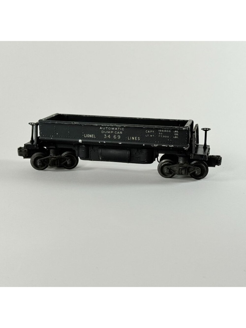 Lionel 3459 Automatic Dump Car Diecast Black Vintage Train Accessory